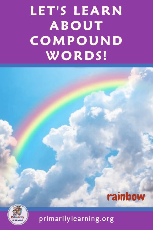 A picture of a rainbow representing compound words.