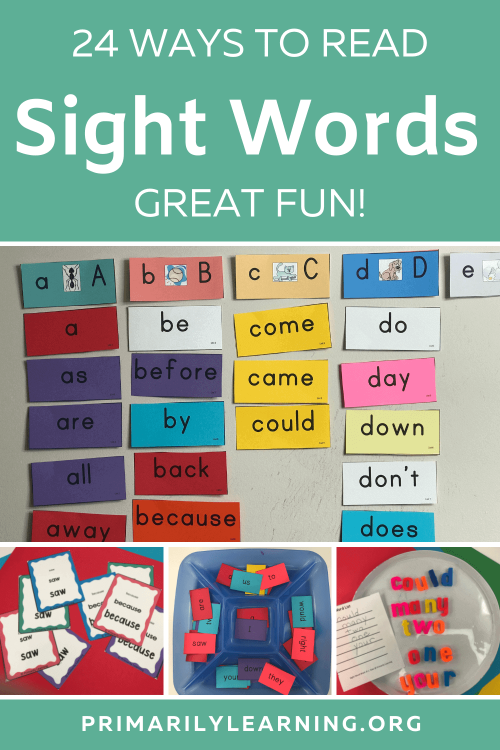 learn sight words with 24 hands-on activities