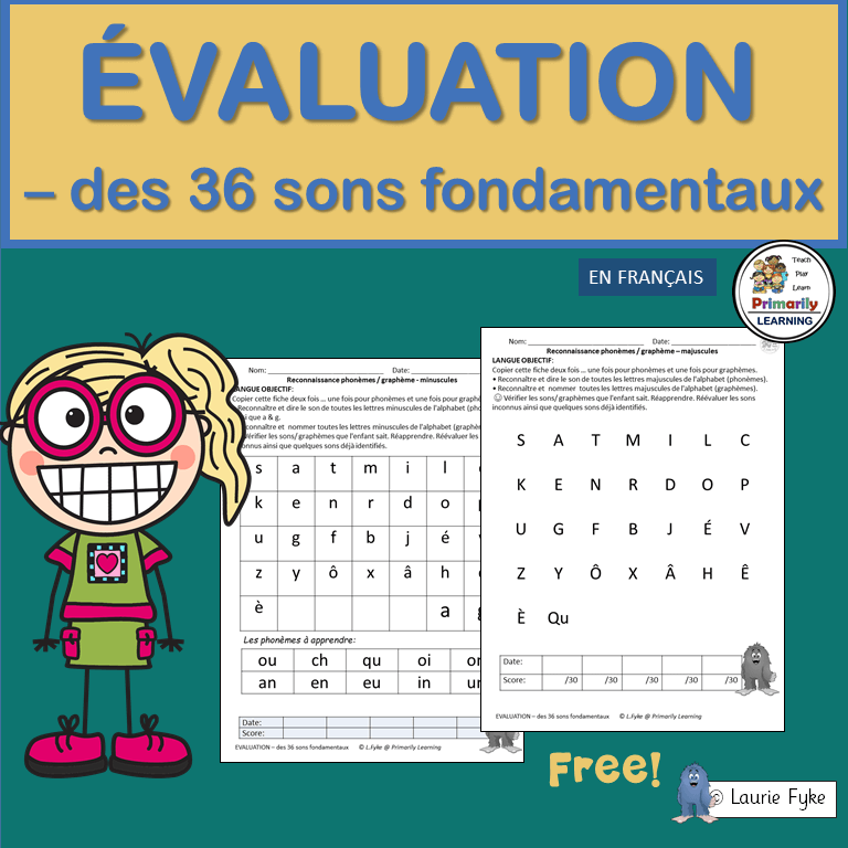French assessment of letters and sounds freebie.