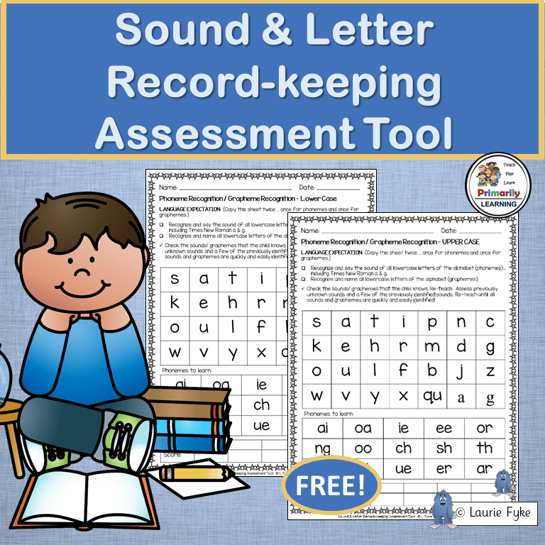 Letter and sound record keeping tool freebie.