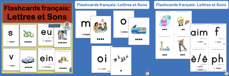 Letter and sound cards in French