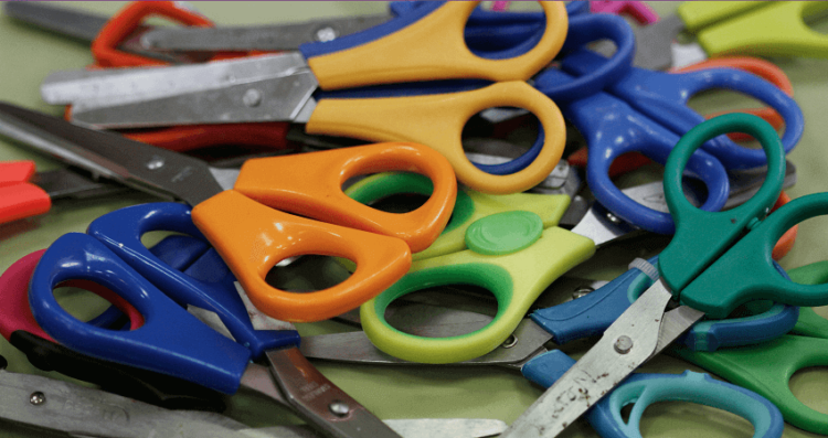 Scissors. Are you right or left-handed? Get left handed scissors for left handed people!