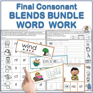 final consonant blends word work phonics