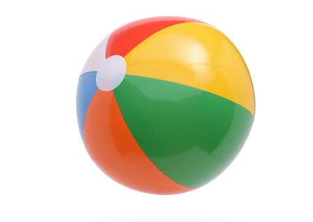 Bright beach ball used for sentence work.