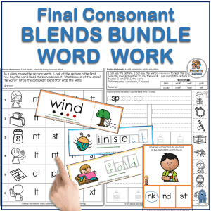 final consonant blends word work phonics
